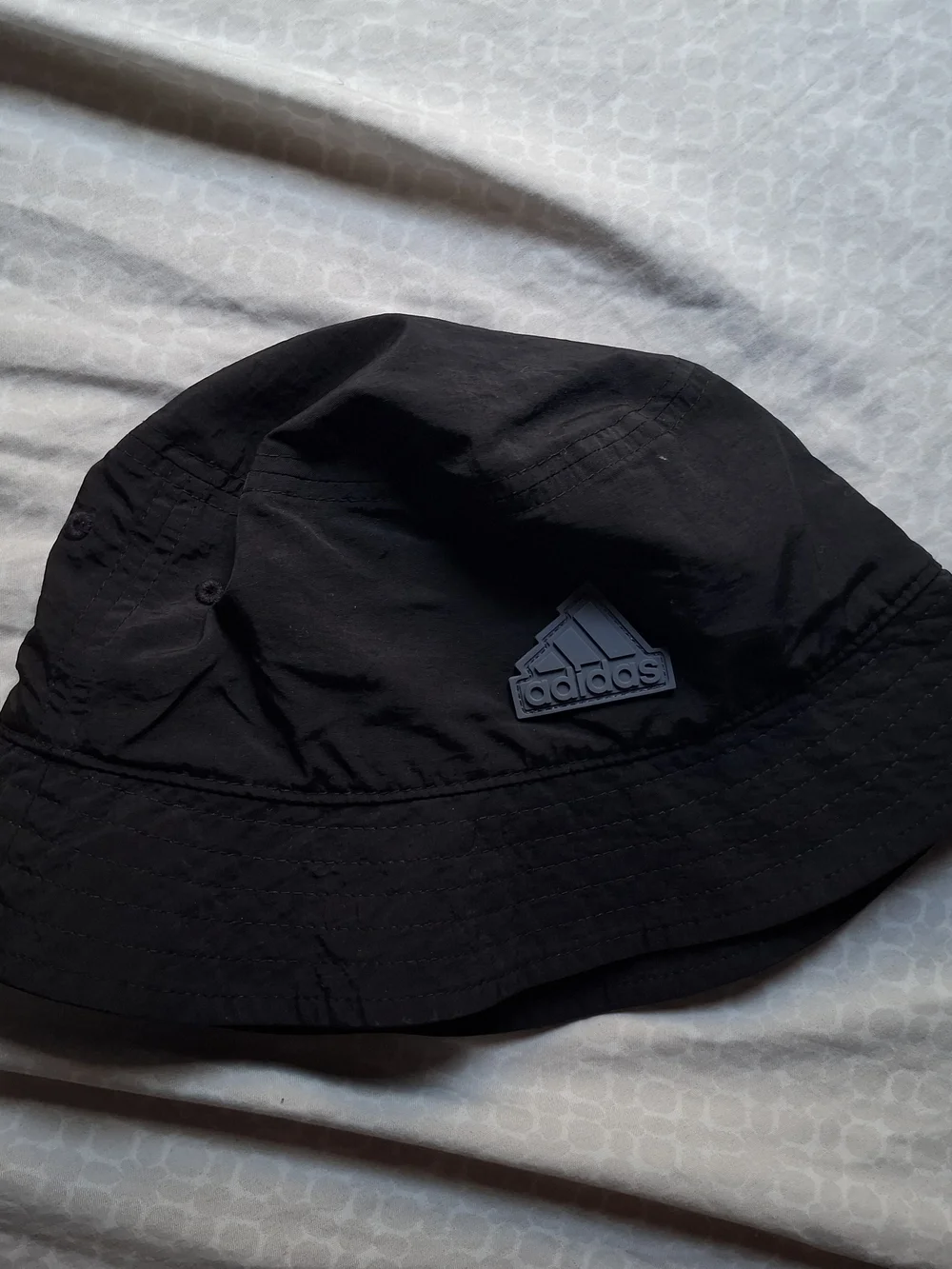 Adidas Black Bucket Hat with Raised Logo